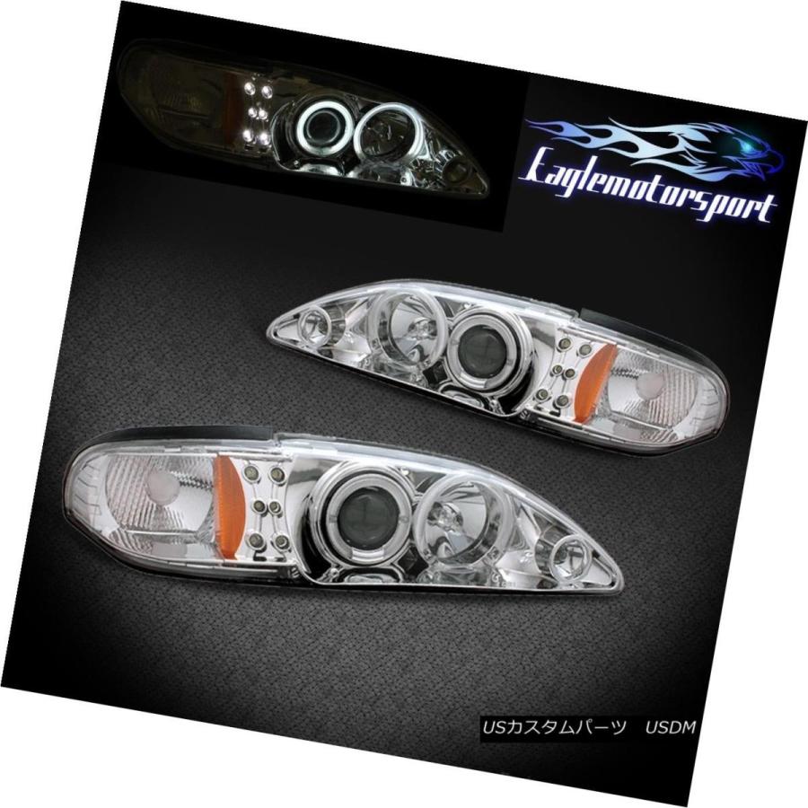 ヘッドライト [デュアルCCFL Halo] 1994 1995 1996 1997 1997 Ford Mustang LEDプロジェクターヘッドラ