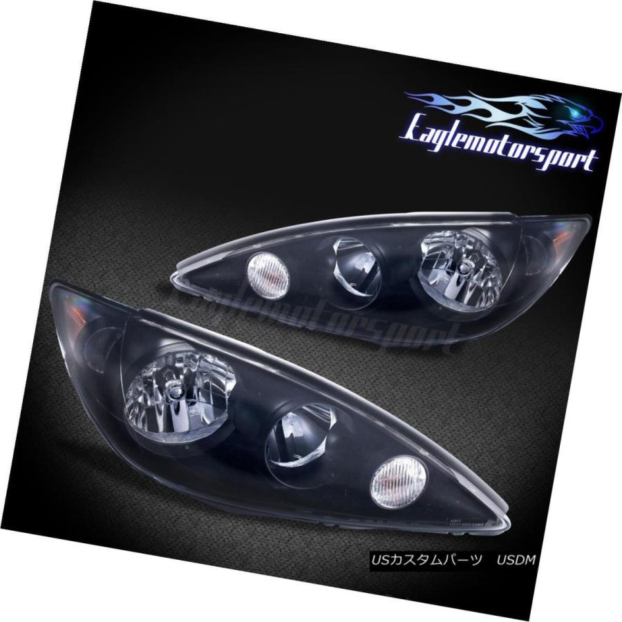ヘッドライト 2005年2006年トヨタカムリ工場スタイルJDMブラックヘッドライトヘッドランプペア 2005 2006 Toyota Camry F