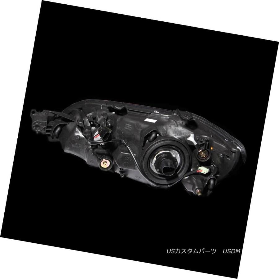 ヘッドライト 2002 2003三菱ランサーブラック工場スタイルヘッドライトヘッドランプペア 2002 2003 Mitsubishi Lancerの画像