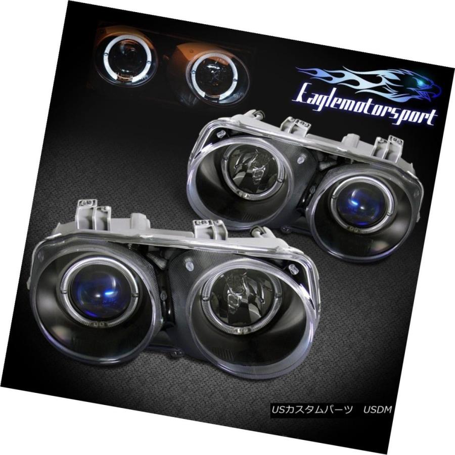 ヘッドライト [LED Halo] 1994年1995年1996年1997年Acuraインテグラプロジェクターブラックヘッドライトペア [LED Ha