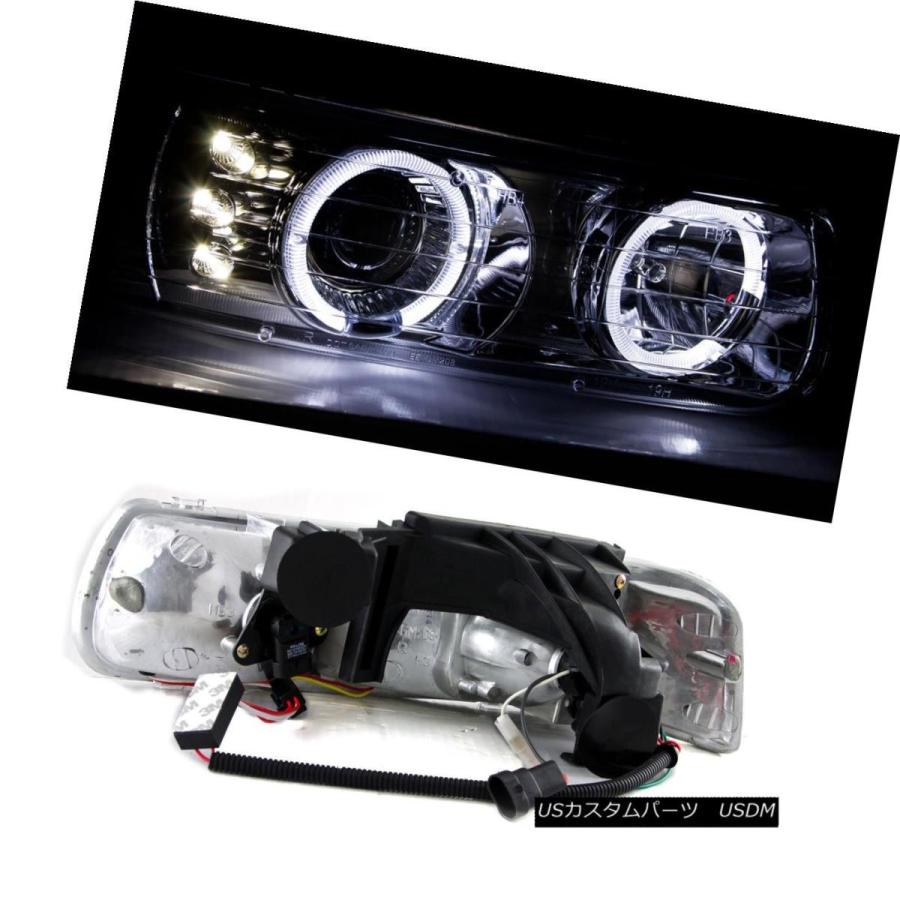 ヘッドライト 1999-2002 Chevy Silverado 1500/2500/3500 LED Halo Chromeプロジェクターヘッドライの画像