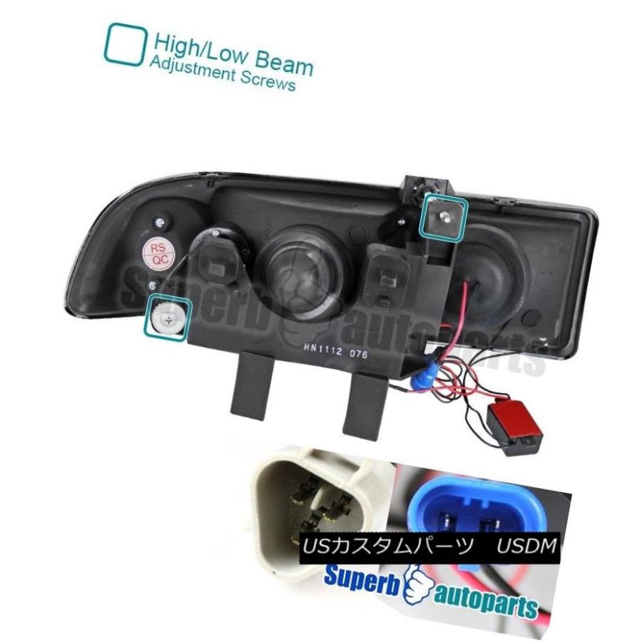 ヘッドライト 1998-2004 Chevy S10 Blazer SMD LEDハロープロジェクターヘッドライトクローム+バンパーランプ 1998-の画像