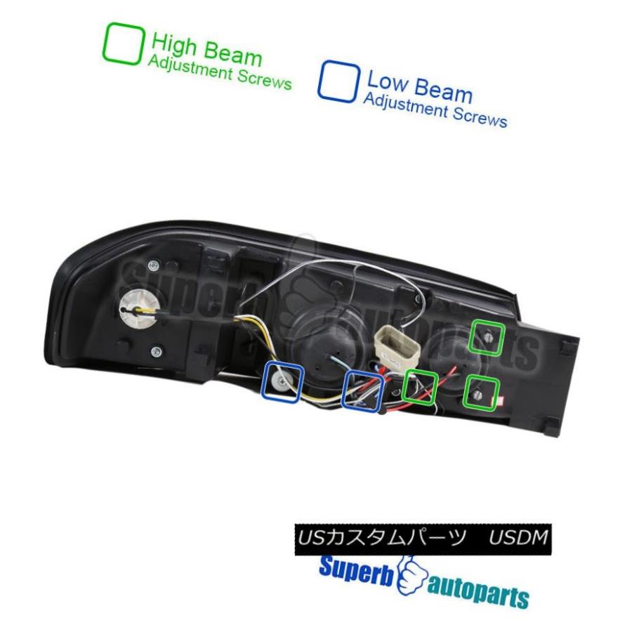 ヘッドライト 2000-2005シボレーインパラスモークハローLEDプロジェクターヘッドライト光沢ブラックペア 2000-2005 Chevy Impの画像