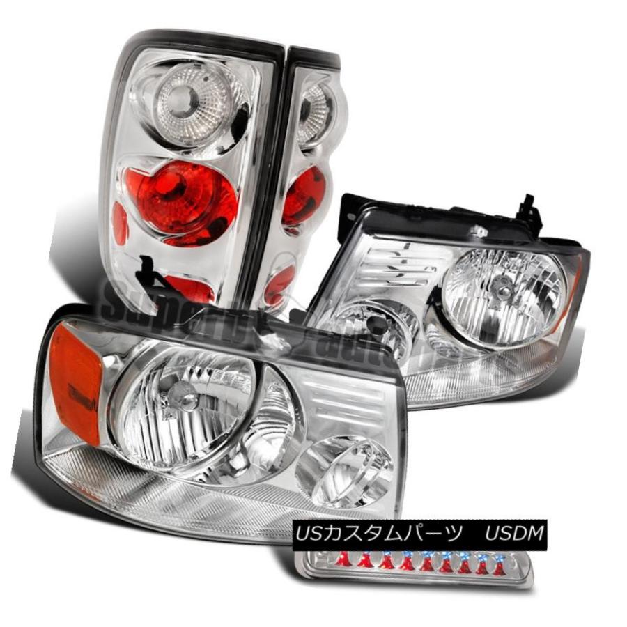 ヘッドライト 2004-2008 Ford F150 Styleside Chromeヘッドライト+ Cle   arテール+