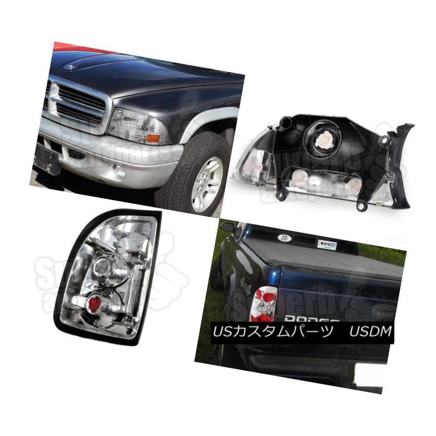 ヘッドライト 1997-2004 Dodge Dakotaクリスタルヘッドライト+タイ  lブレーキランプクローム 1997-の画像