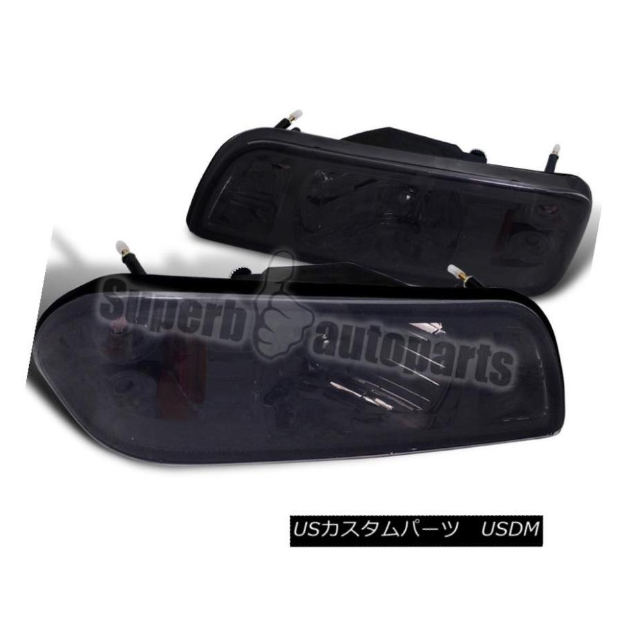ヘッドライト 1987-1993 Ford Mustang交換用煙ヘッドライト+ Cor   ner＆amp; amp; パー