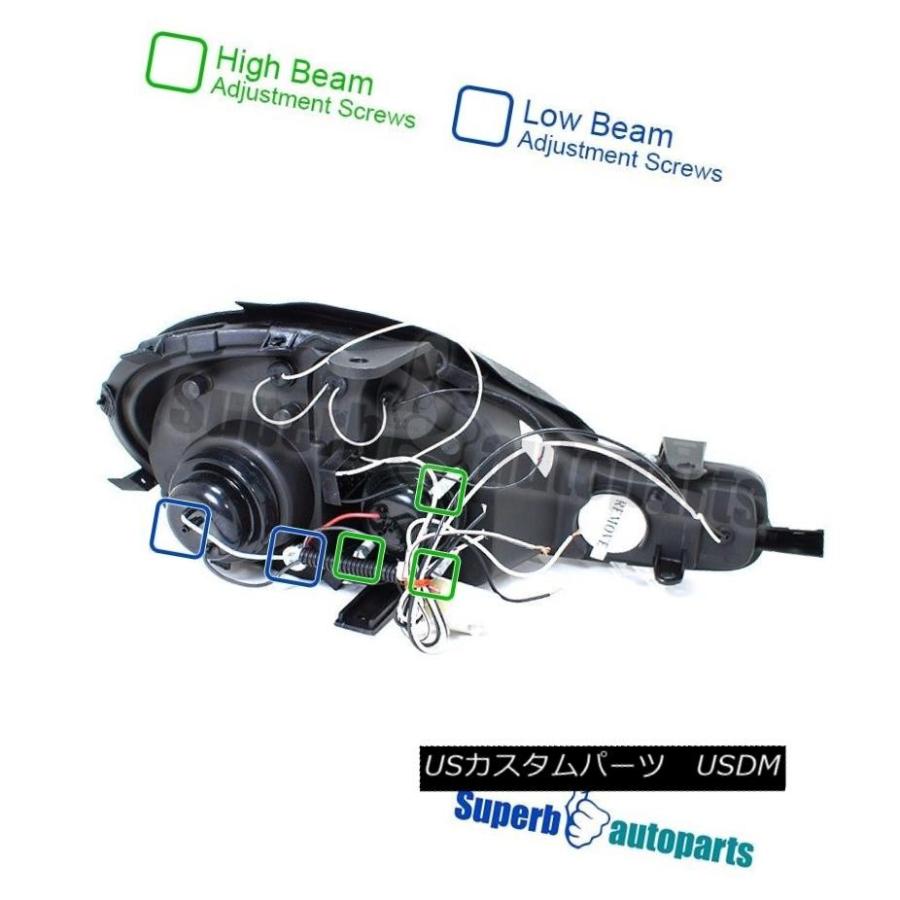 ヘッドライト 2000-2002 Dodge Neon Halo LedプロジェクターヘッドライトヘッドランプブラックSpecDチューニング 2000の画像