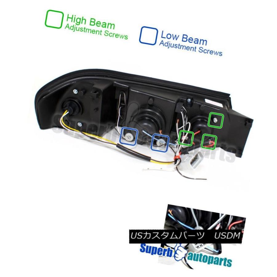 ヘッドライト 2000-2005 Chevy Impala Halo LEDプロジェクターヘッドライトブラックスペックチューニング 2000-2005の画像