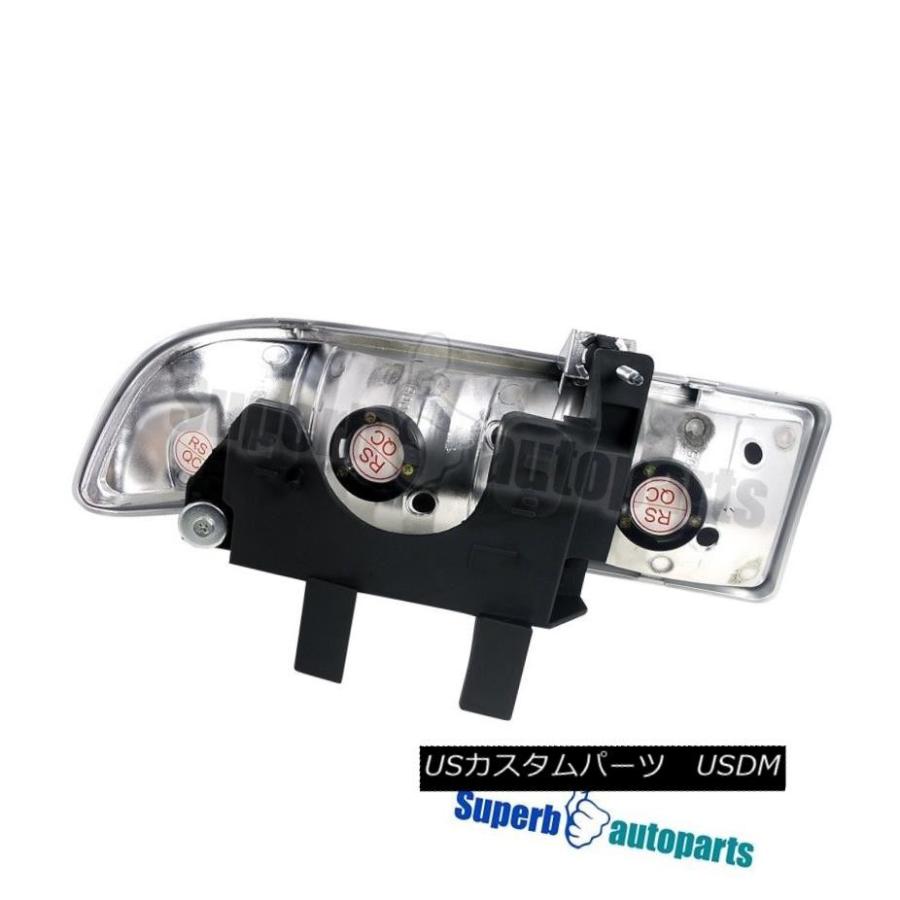 ヘッドライト 1998-2004 Chevy S10 Blazerクリスタルヘッドライトクローム+ LEDシグナルバンパーライト 1998-2004の画像