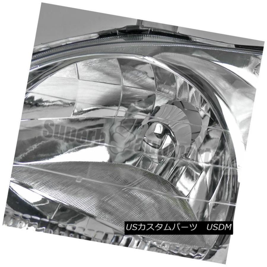 ヘッドライト 1996-1998 Honda Civic 2drヘッドライトクローム+テールランプレッドクリア For 1996-1998 Hondaの画像