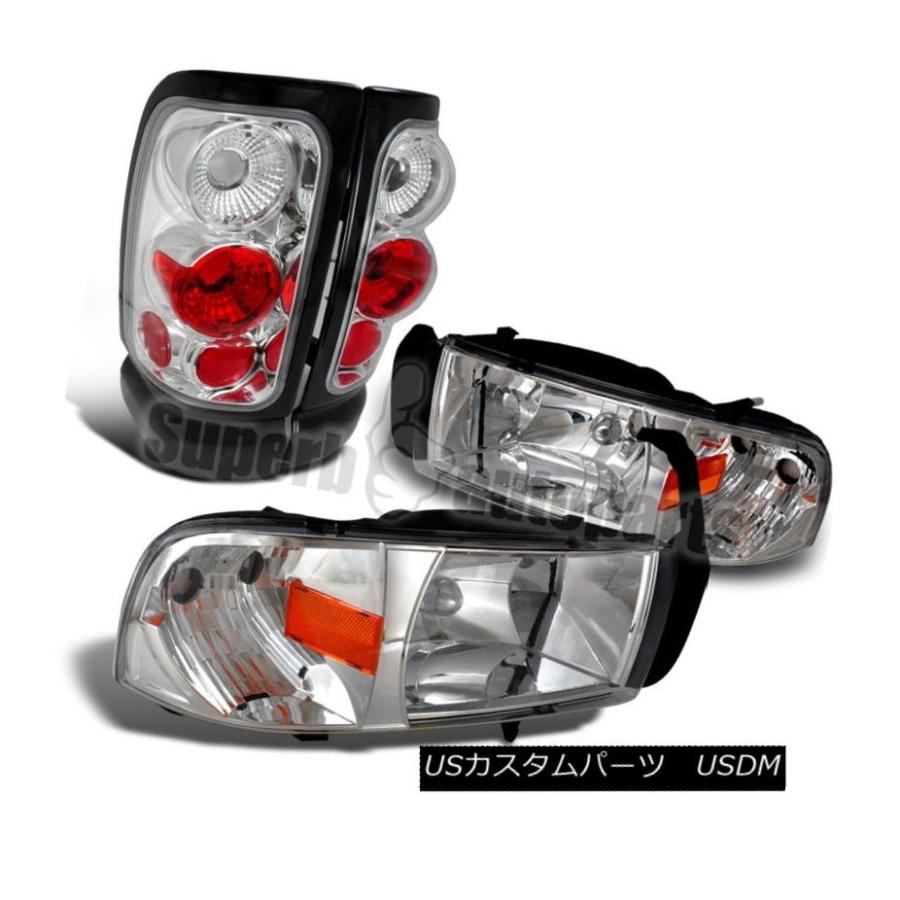 ヘッドライト 1994-2001 Dodge Ram 1500/2500/3500ヘッドライト+タイ lブレーキランプクリア 1994-20