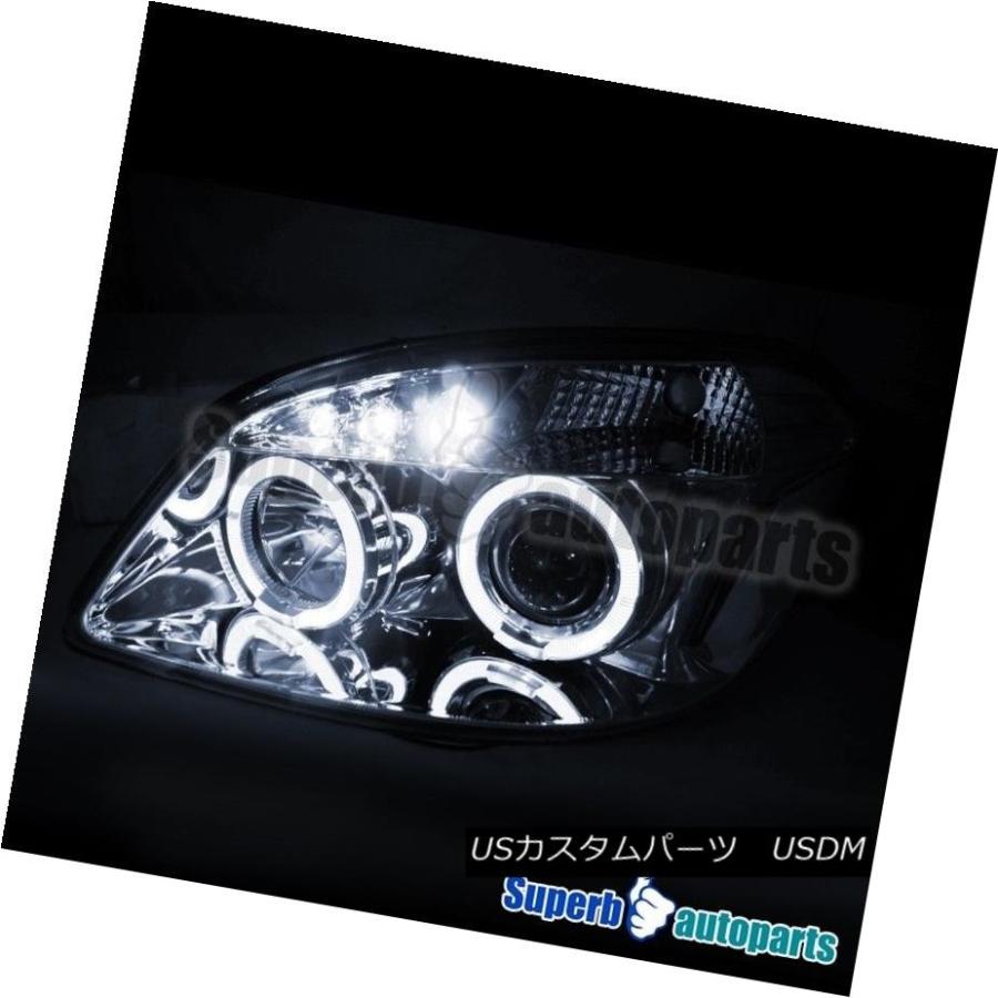 ヘッドライト 2005-2010シボレーコバルト/ 07-09ポンティアックG5ハローLEDプロジェクターヘッドライトクローム 2005-2010 Cの画像