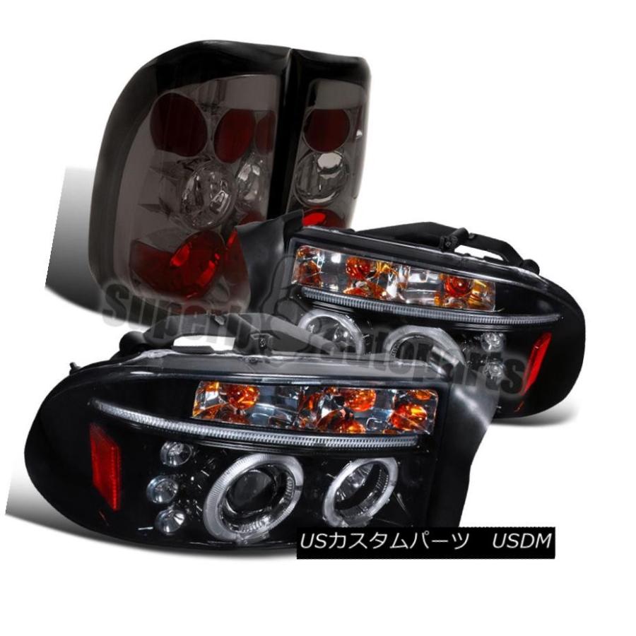 前照灯 1997-2004 Dodge Dakota光輝のある黒いことLED映写機前照灯+噴煙  keテー
