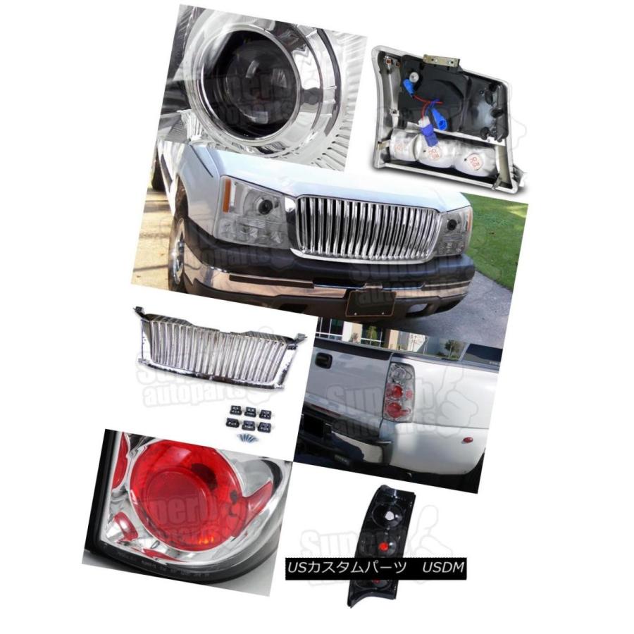 前照灯 2003-2005 Silverado映写機前照灯+ Ver   tical Grille Chr