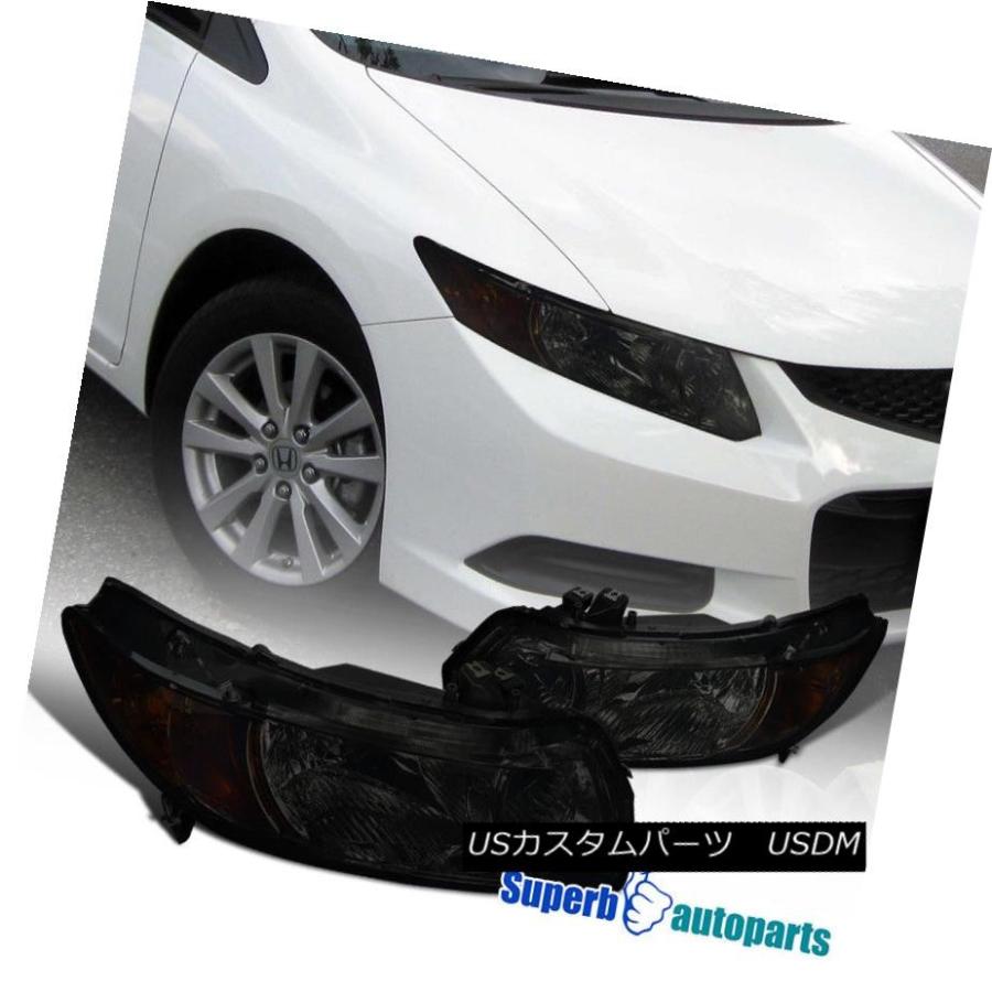 ヘッドライト 2006  -  2011年ホンダシビック2Drクーペ交換煙ヘッドライトヘッドランプペア For 2006-2011 Honda Civ