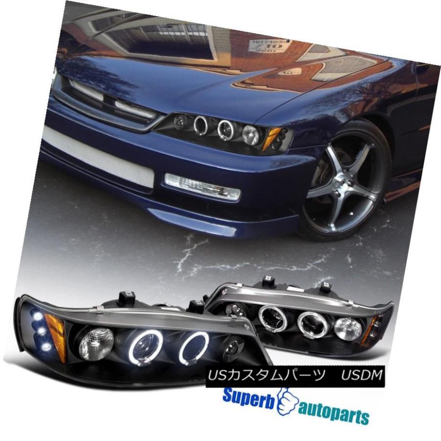ヘッドライト LEDハロープロジェクターヘッドライトランプ1994-1997 Honda Accord Replacement Pair LED Ha