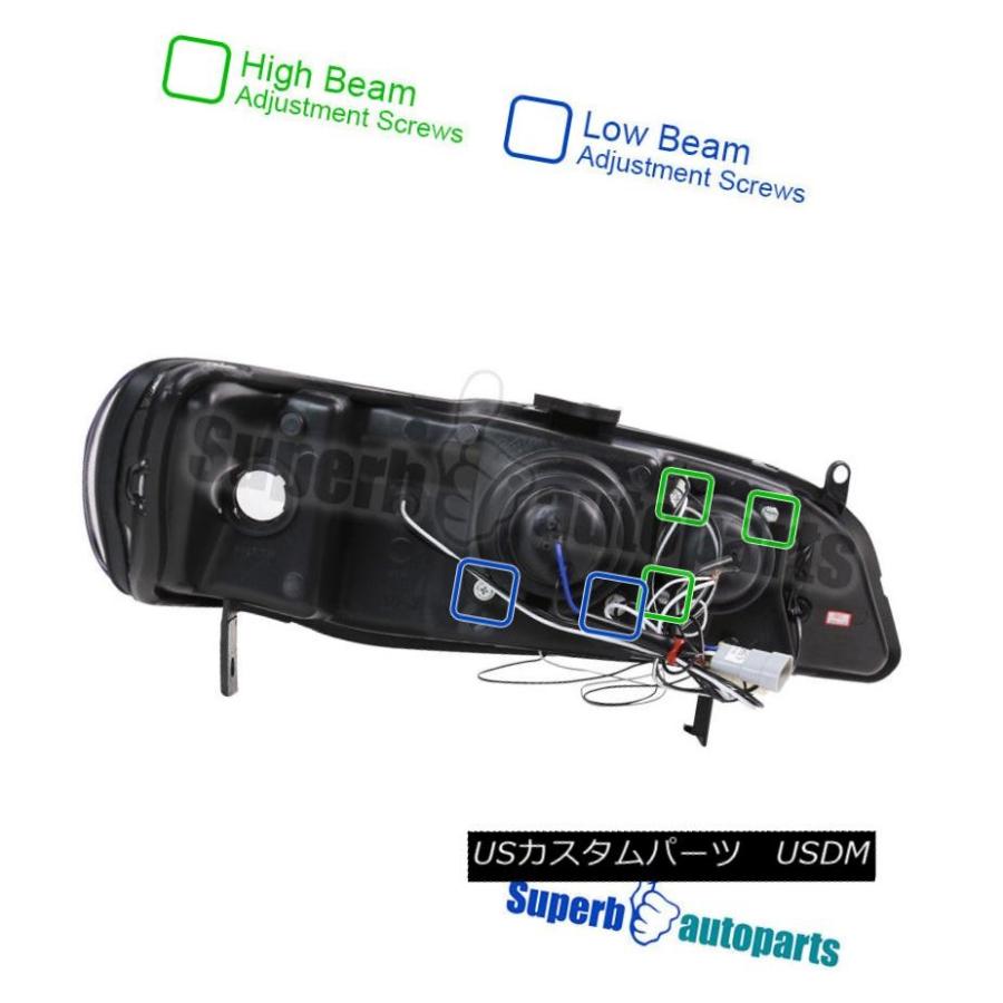 ヘッドライト LEDハロープロジェクターヘッドライトランプ1994-1997 Honda Accord Replacement Pair LED Haの画像