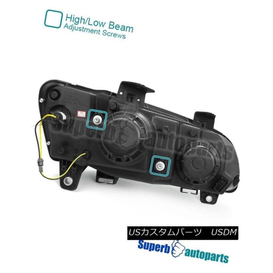 ヘッドライト 2008  -  2009年ポンティアックG8 DRLストリップLEDライトバープロジェクターヘッドライトランプブラック 2008-20の画像