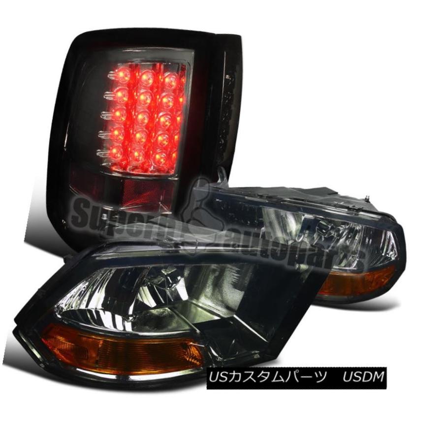 ヘッドライト 2009-2017ダッジラム1500煙ヘッドライト+ LEDテールライトブレーキランプ 2009-2017 Dodge Ram 1500