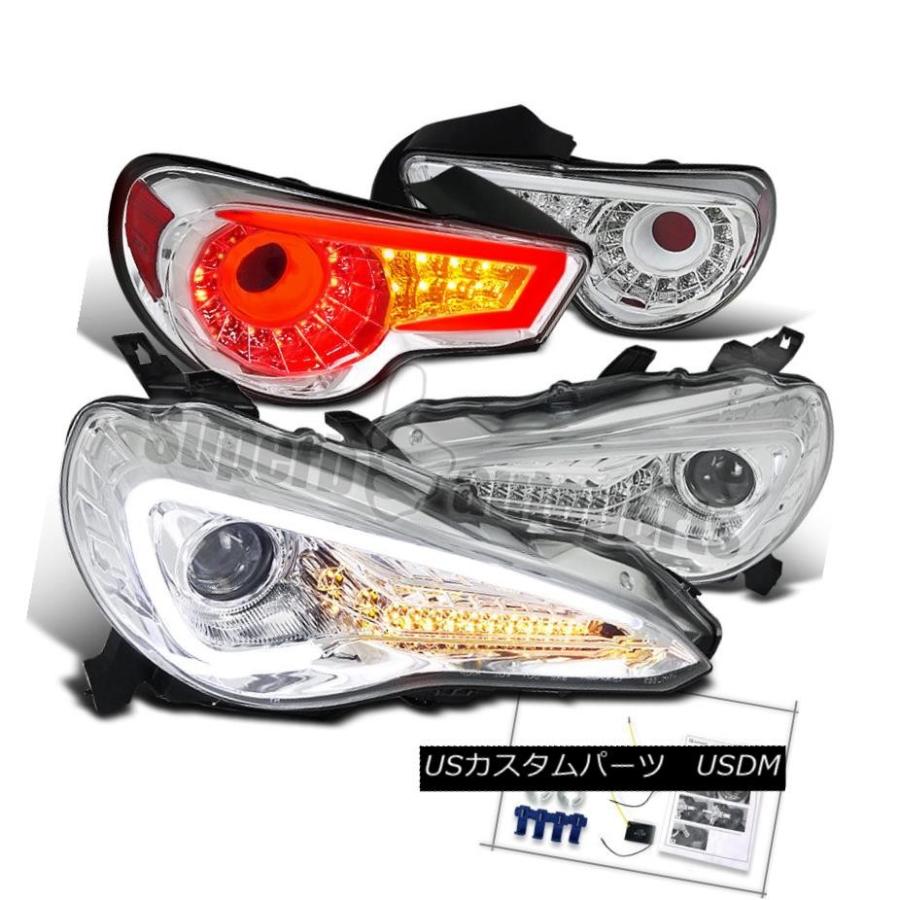ヘッドライト 2012-2016 86 FR-SプロジェクターLED DRLヘッドライトクローム+クリアLEDテールブレーキランプ 2012-2016
