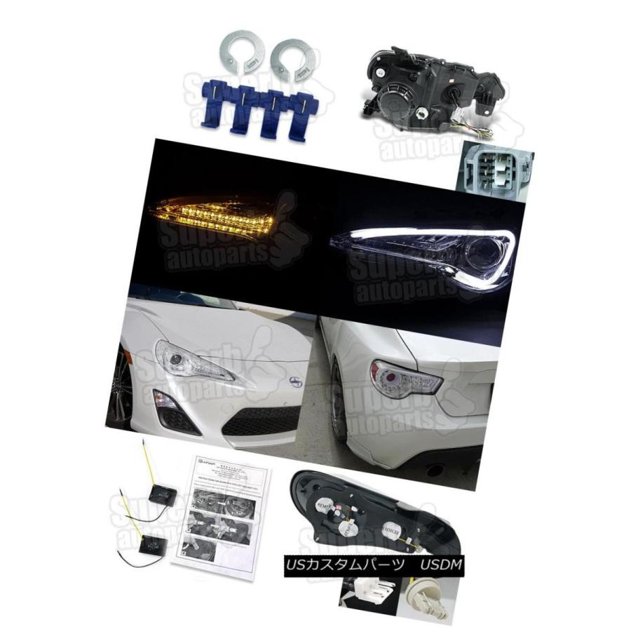 ヘッドライト 2012-2016 86 FR-SプロジェクターLED DRLヘッドライトクローム+クリアLEDテールブレーキランプ 2012-2016_1