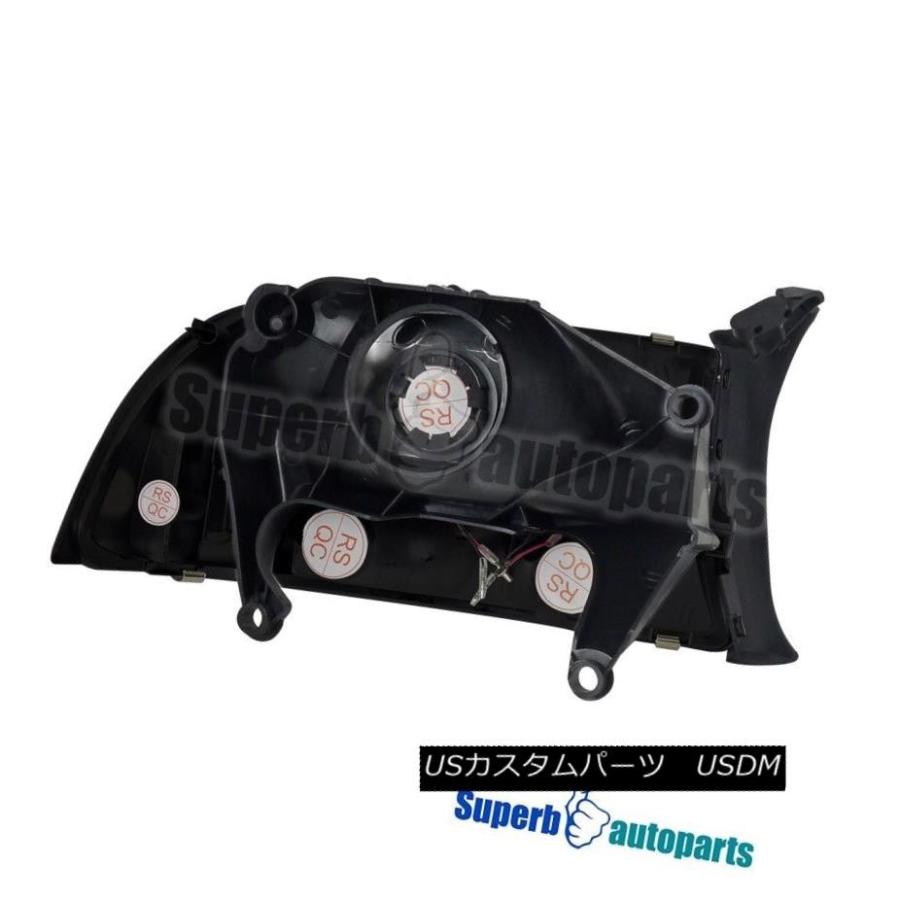 ヘッドライト 1997-2004 Dodge Dakota LEDクリスタルヘッドライトヘッドランプブラック 1997-2004 Dodge Dako_1
