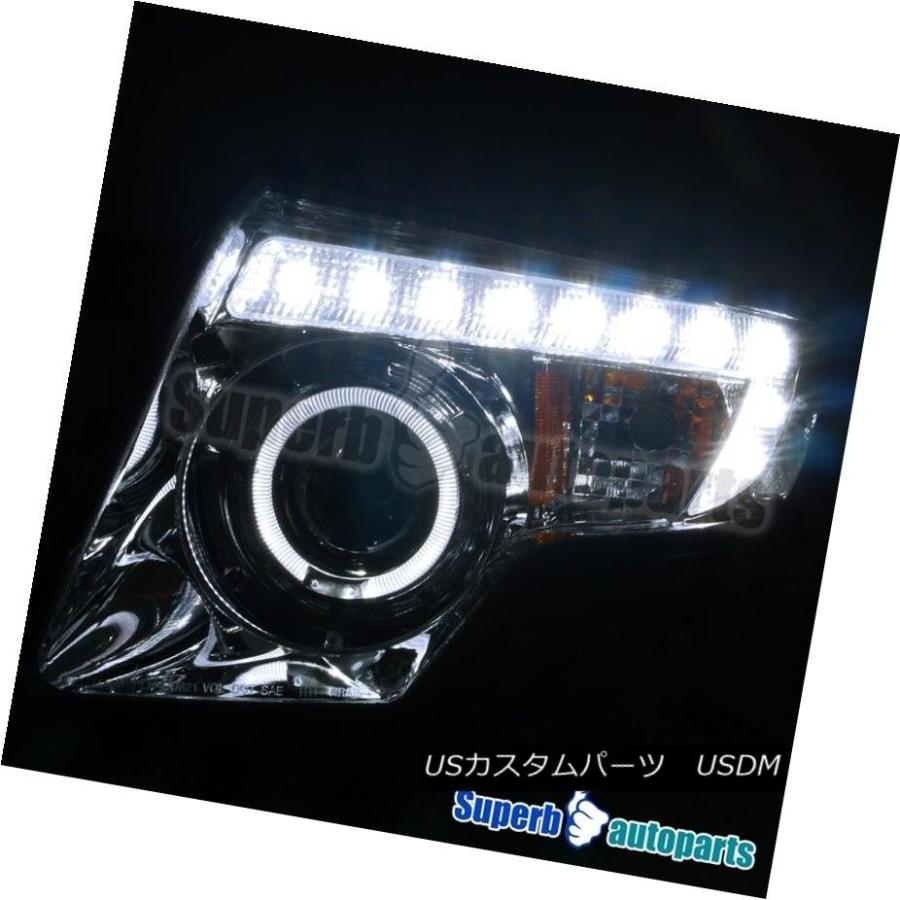 ヘッドライト 2007年 -  2010年フォードエッジプロジェクタークリアヘッドライトW / Halo Rim + LED DRL Chrome Sの画像