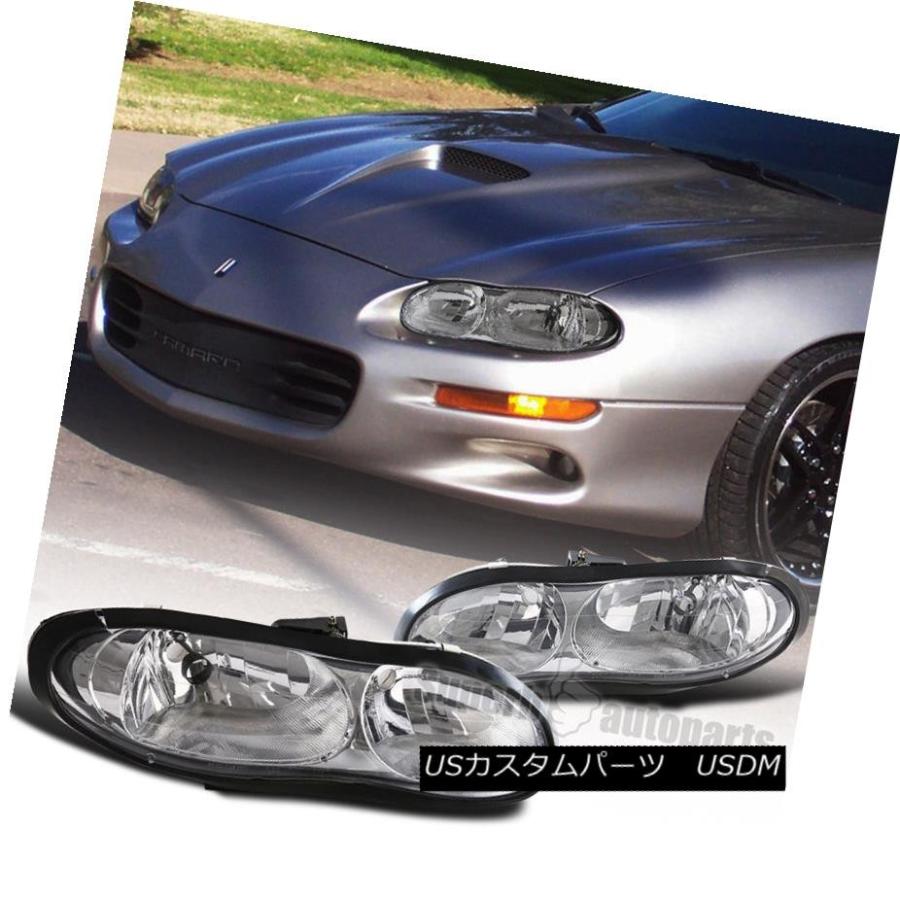 ヘッドライト 1998-2002シボレーカマロベースZ28 Z28 SSクロームクリアヘッドライト 1998-2002 Chevrolet Camar