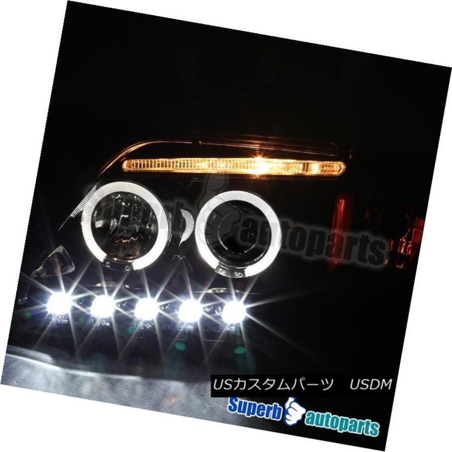 ヘッドライト 97-03 F150遠征04 F150ヘリテージスモークヘイロープロジェクターLEDヘッドライトL + R 97-03 F150 Expの画像
