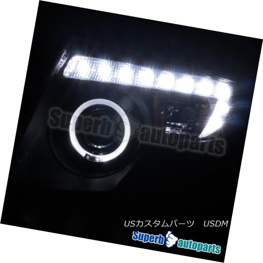 ヘッドライト 2007  -  2010年フォードエッジプロジェクターヘッドライトランプW / Haloリング+ LED DRL Black Specの画像