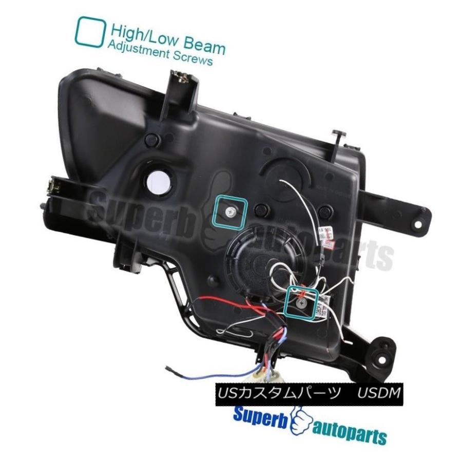 ヘッドライト 2007  -  2010年フォードエッジプロジェクターヘッドライトランプW / Haloリング+ LED DRL Black Specの画像