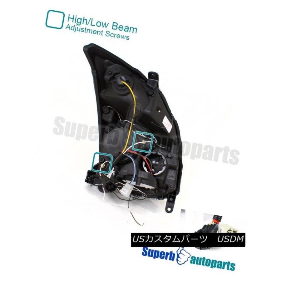 ヘッドライト 2003-2007 Infiniti G35 2dr Halo Ledプロジェクターヘッドライトクローム/クリア仕様チューニング 200の画像