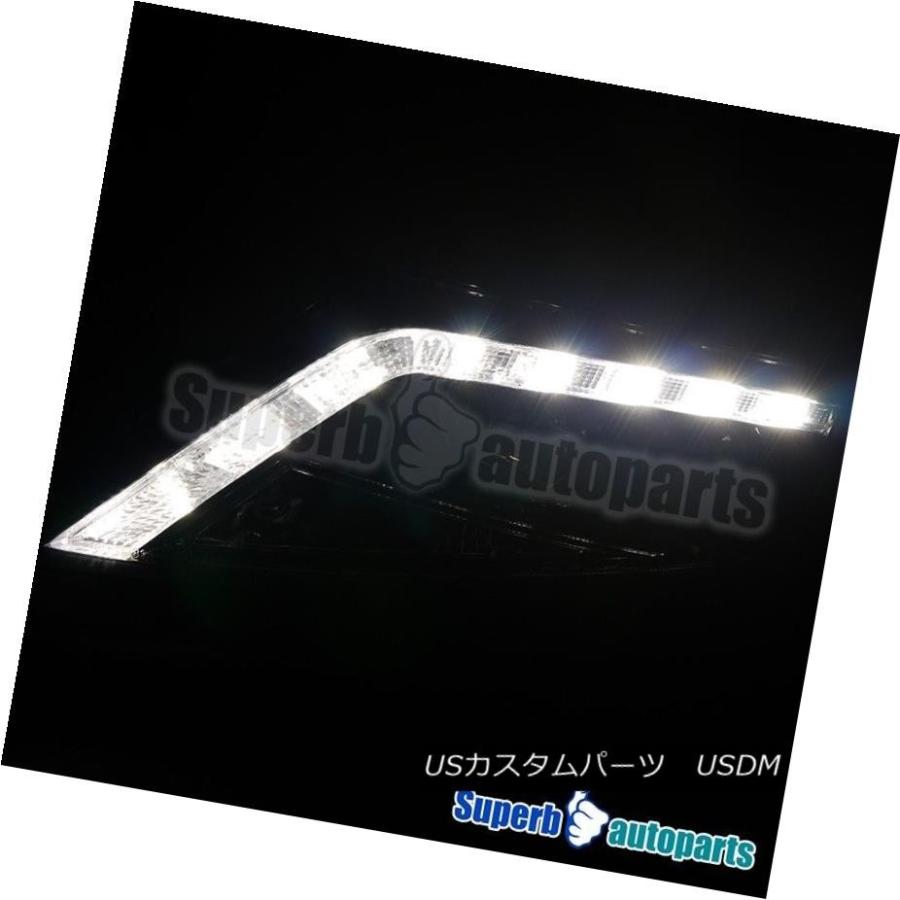 ヘッドライト 2010-2012フォードフュージョン煙LED DRLプロジェクターヘッドライトヘッドランプ光沢ブラック 2010-2012 Fordの画像
