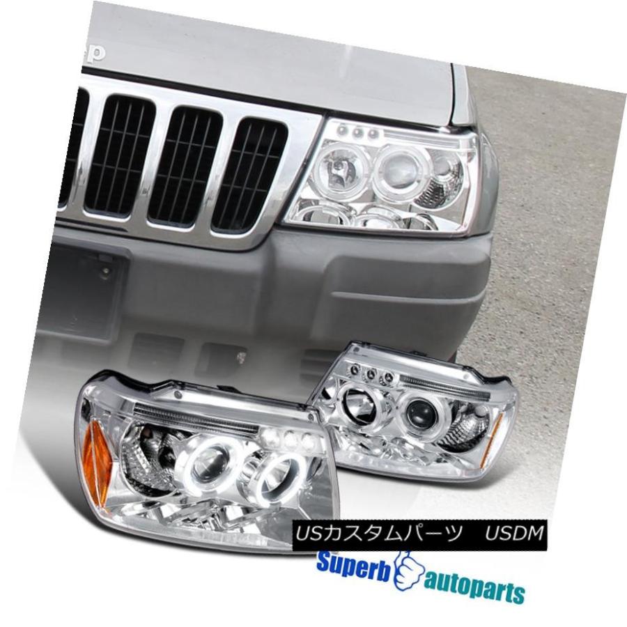 ヘッドライト 1999-2004 Jeep Grand Cherokee Haloプロジェクターは、ヘッドライトをクリアしました。 1999-2004