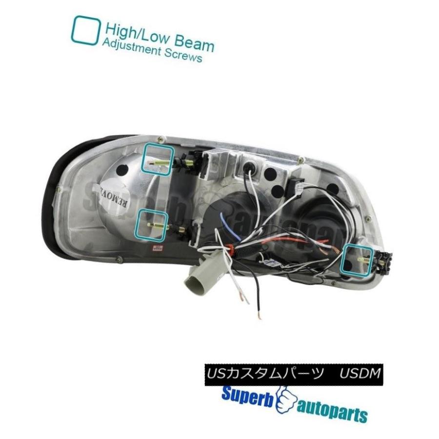 ヘッドライト 1997-2003 Ford F150遠征Halo LEDプロジェクターヘッドライトChrome SpecD Tuning 1997-2の画像