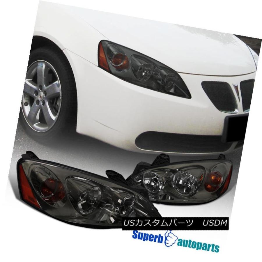 ヘッドライト 05-10ポンティアックG6スモークヘッドライト交換ターンシグナルヘッドランプペア 05-10 Pontiac G6 Smoke Hea