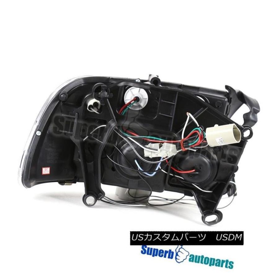 ヘッドライト 1997-2004 Dodge Dakota Durango Halo LEDプロジェクターヘッドライトブラックスペックチューニング 1の画像