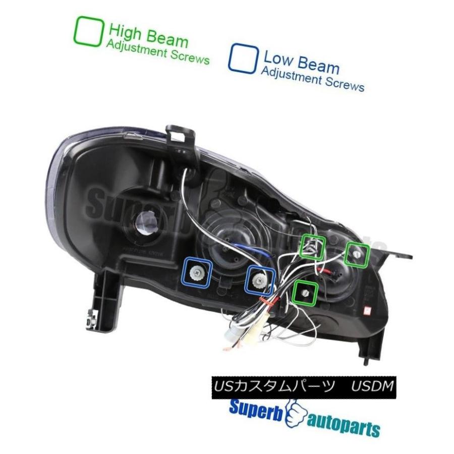 ヘッドライト 2003-2008トヨタカローラヘイローLEDプロジェクターヘッドライトブラックスペックチューニング 2003-2008 Toyotaの画像