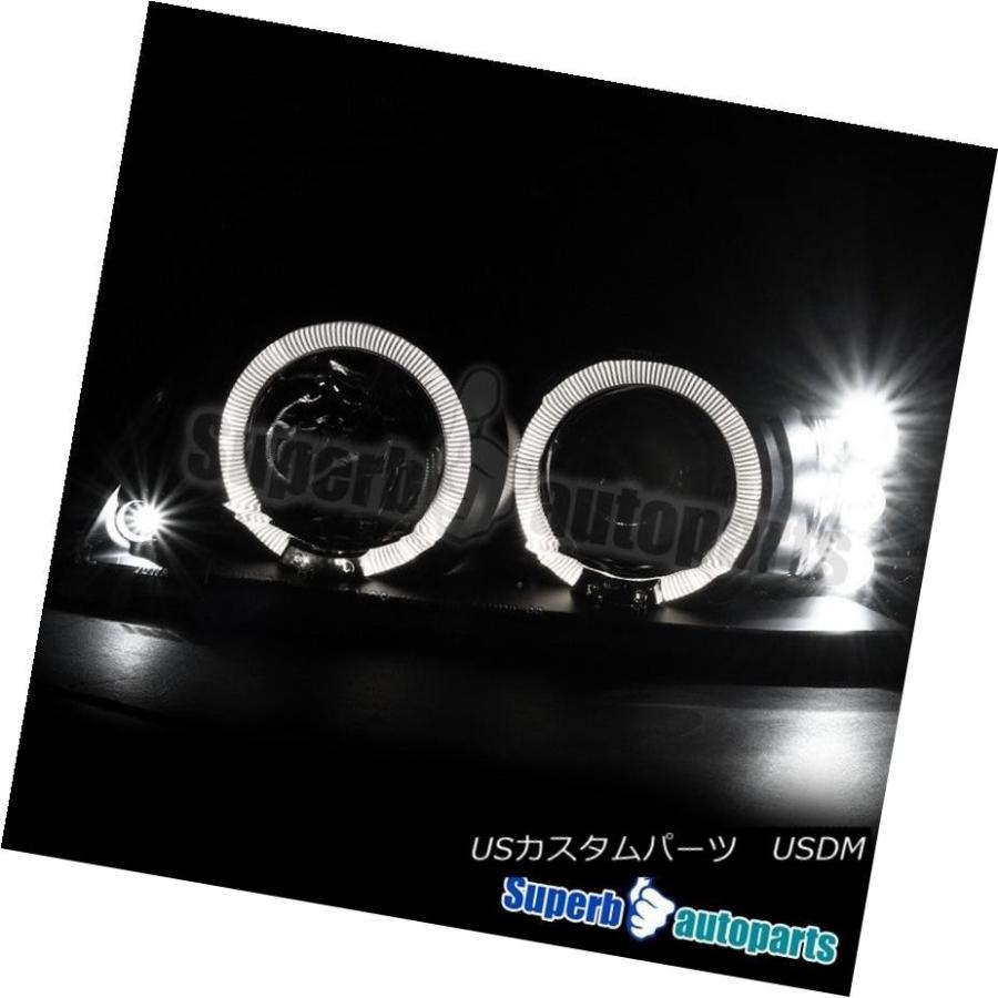 ヘッドライト 1999-2004フォードマスタングLEDハロープロジェクターヘッドライトブラックスペックチューニング 1999-2004 Ford Mの画像