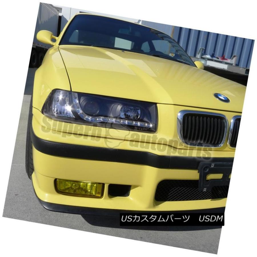 前照灯 1992-1998 BMW E36 M3クーペプロジェクターヘッドライト（LED DRL付き添い人）ブラックスペックチューニング 1992-1