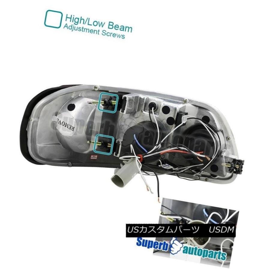 ヘッドライト 1997-2003フォードF150遠征ヘイローLEDプロジェクターヘッドライトターンシグナルブラック 1997-2003 Ford F1の画像
