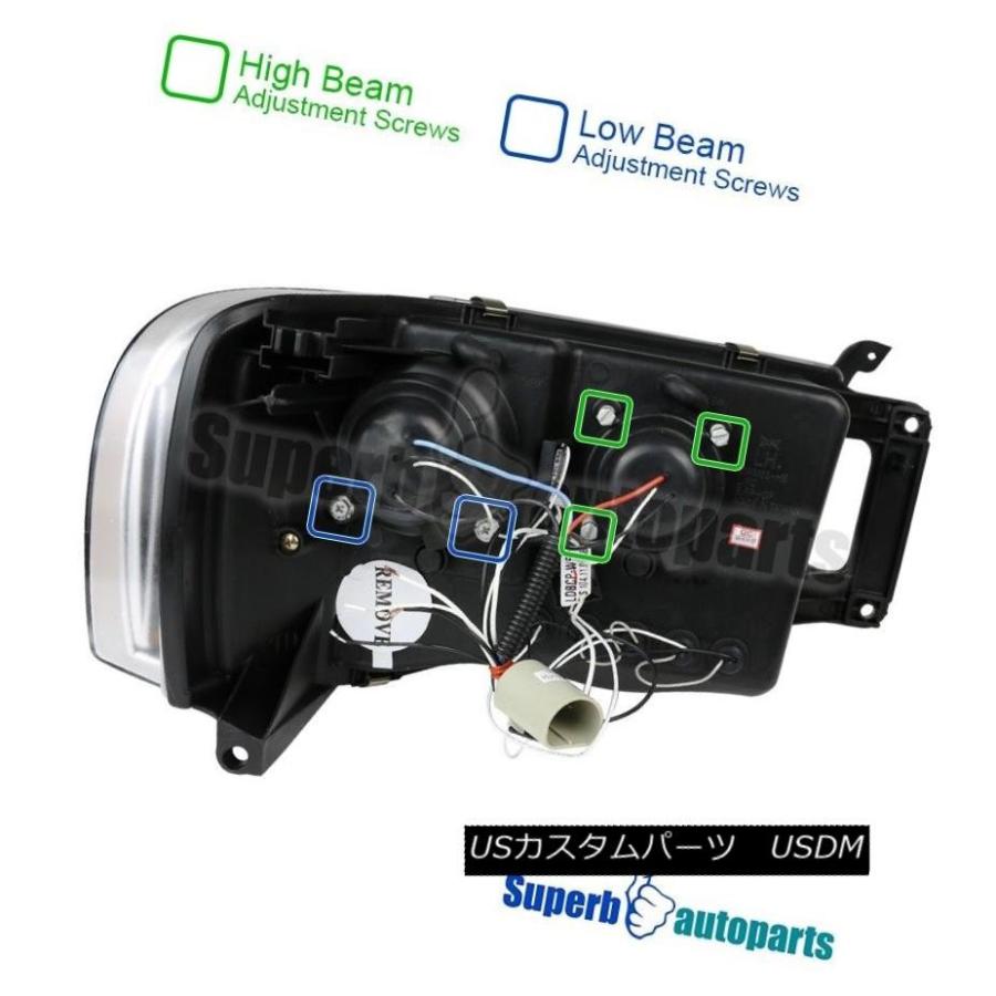ヘッドライト 2002-2005 Dodge Ram 1500 2500 Smoke Halo LEDプロジェクターヘッドライトGlossy Blacの画像