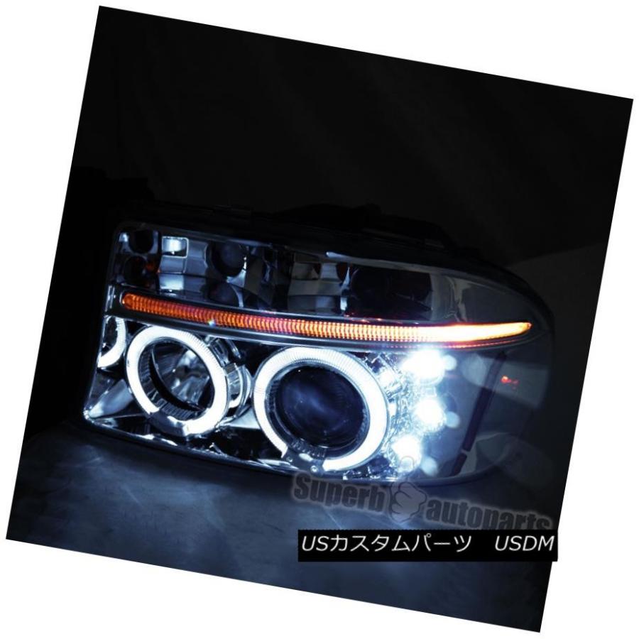 ヘッドライト 1997-2004 Dodge Dakota Durango Halo LEDプロジェクターヘッドライトChrome SpecD Tunの画像