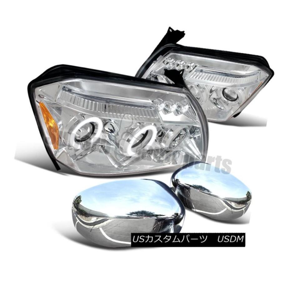 ヘッドライト 2005-2007 Dodge Magnum Chrome Haloプロジェクターヘッドライト+ Sid   e