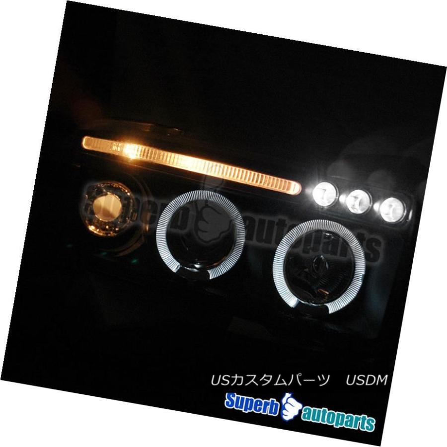 ヘッドライト 1994-2001 Dodge Ram 1500 2500 3500 Led HaloプロジェクターヘッドライトブラックSpecD 19の画像