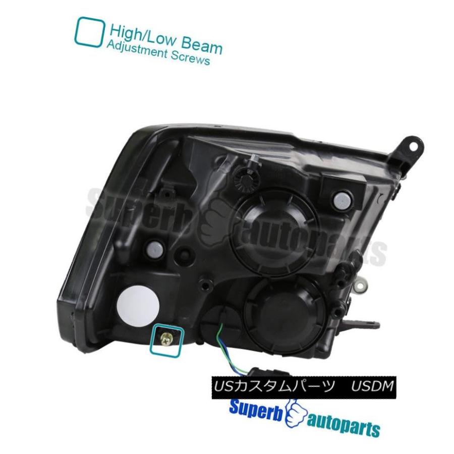 ヘッドライト 2009-2017 Dodge Ram 1500 2500 3500ユーロクワッドヘッドライトヘッドランプスモーク 2009-2017の画像