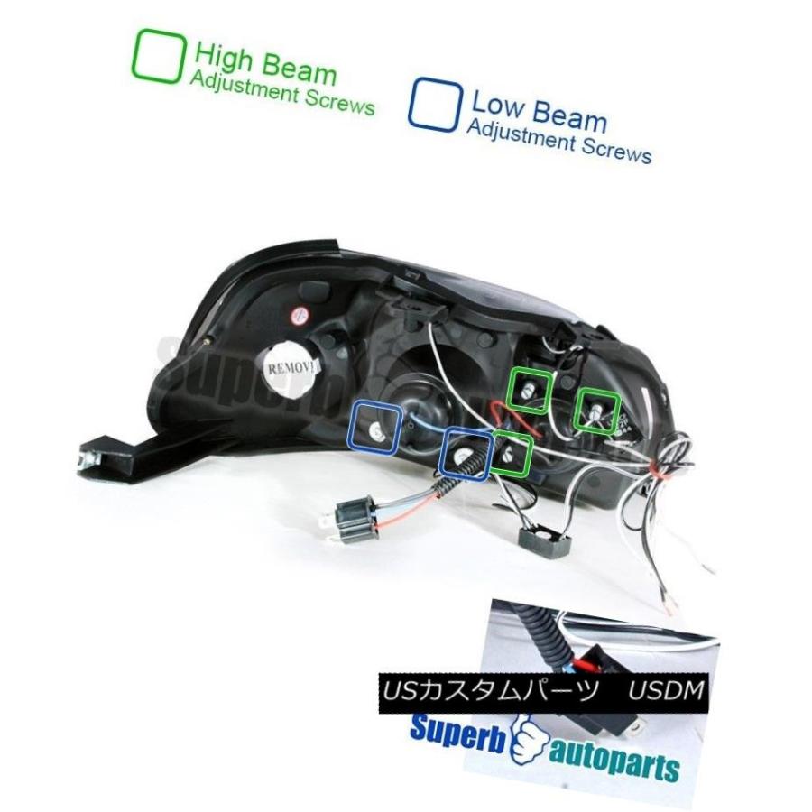 ヘッドライト 1999-2000 Civic Dual Halo LedプロジェクターヘッドライトランプBlack SpecD Tuning Forの画像