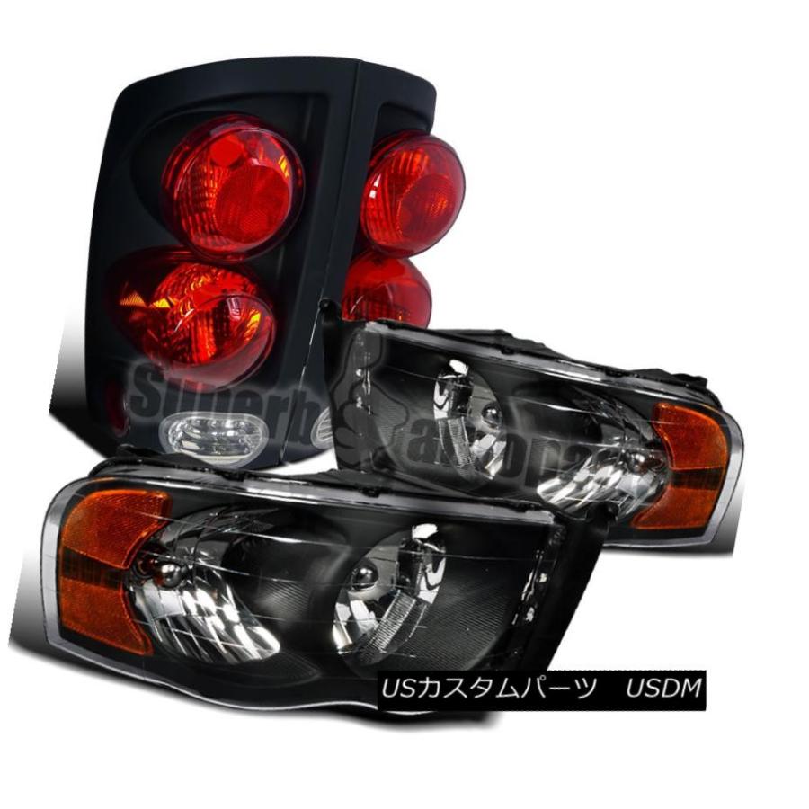 ヘッドライト 2002-2005 Dodge Ram 1500 2500 3500ユーロヘッドライト+ 3Dレトロテールブレーキランプブラック 200