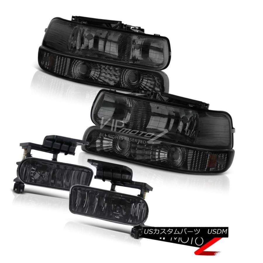 ヘッドライト 1999 2000 2001 2002 Silverado Extendedレギュラー・スモーク・バンパー+ヘッドライトFoglight