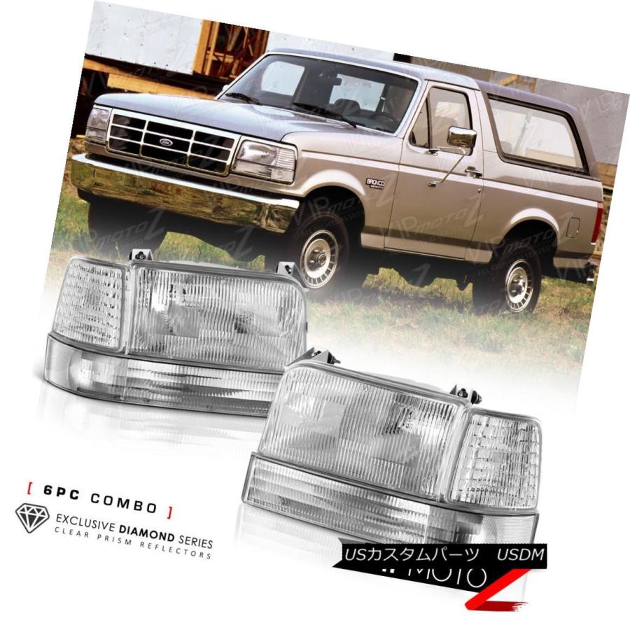 ヘッドライト 1992-1996フォードF150 F250 F350ブロンココーナーバンパーパーキングヘッドライトアセンブリ 1992-1996 Fo